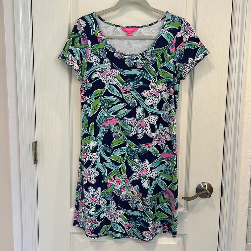 Lilly Pulitzer Tammy Dress Bright Navy Sway this Way size Small.